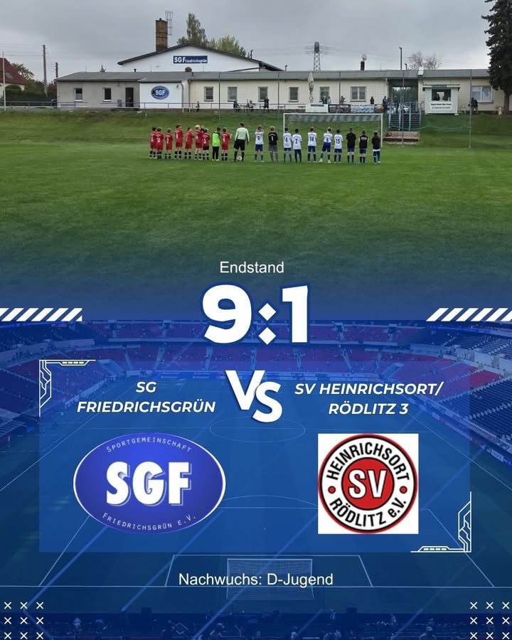 | Unsere D-Jugend empfang am Feiertag die 3. Vertretung aus Heinrichsort/Rödlitz